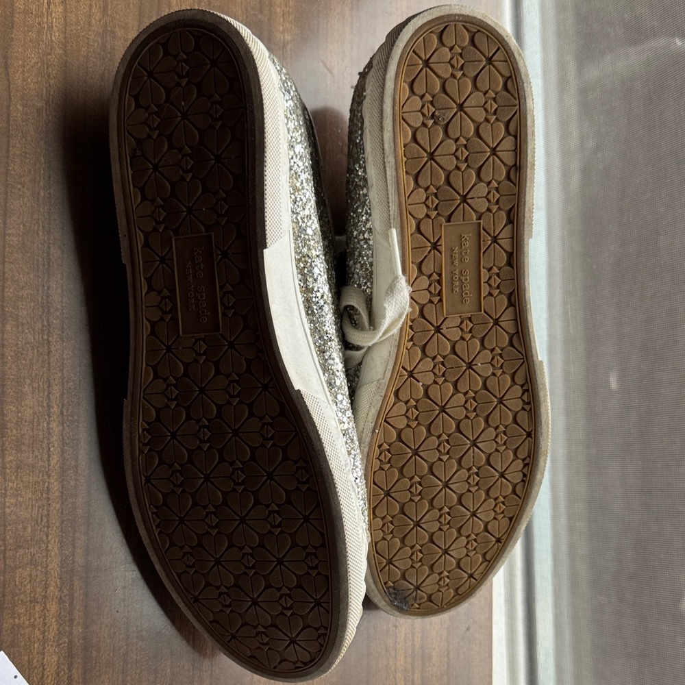 Kate Spade Glittery Silver Sneakers - Picture 6 of 6